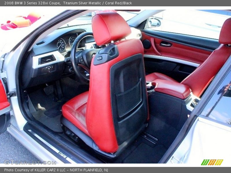 Titanium Silver Metallic / Coral Red/Black 2008 BMW 3 Series 328xi Coupe