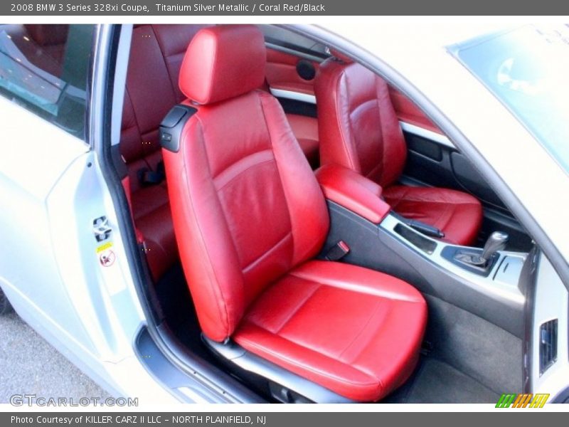 Titanium Silver Metallic / Coral Red/Black 2008 BMW 3 Series 328xi Coupe