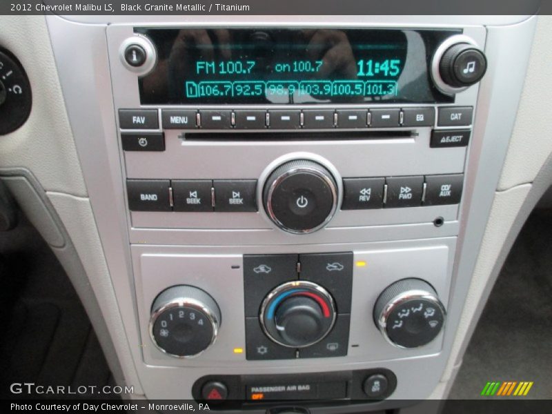Black Granite Metallic / Titanium 2012 Chevrolet Malibu LS
