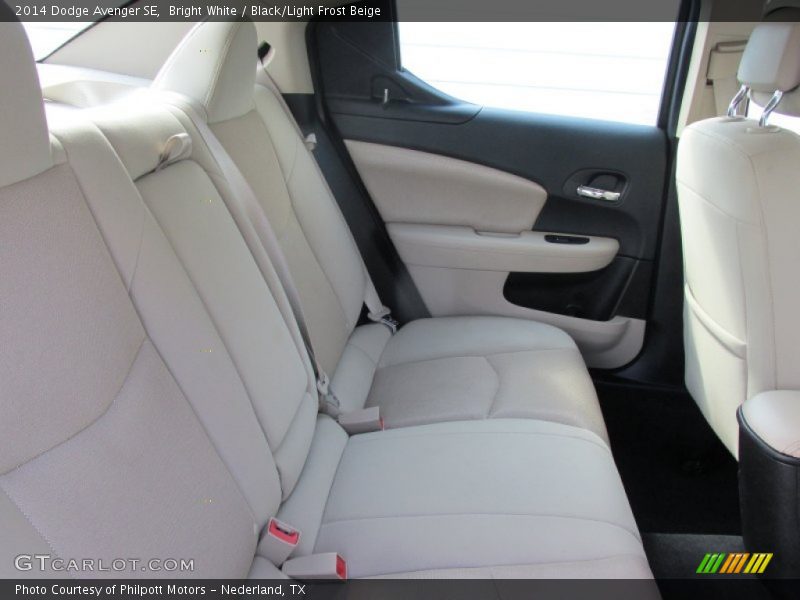 Bright White / Black/Light Frost Beige 2014 Dodge Avenger SE