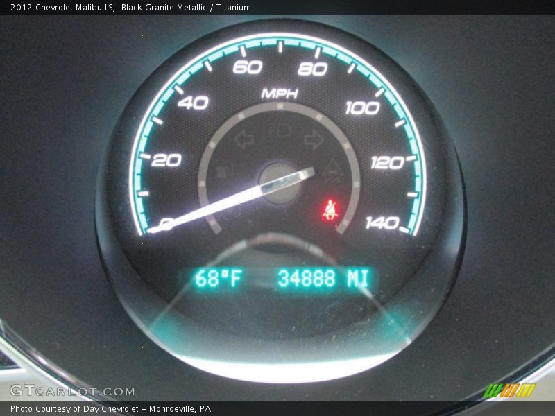 Black Granite Metallic / Titanium 2012 Chevrolet Malibu LS
