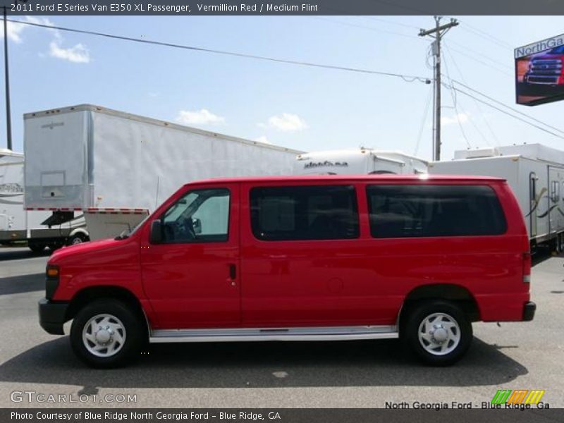 Vermillion Red / Medium Flint 2011 Ford E Series Van E350 XL Passenger