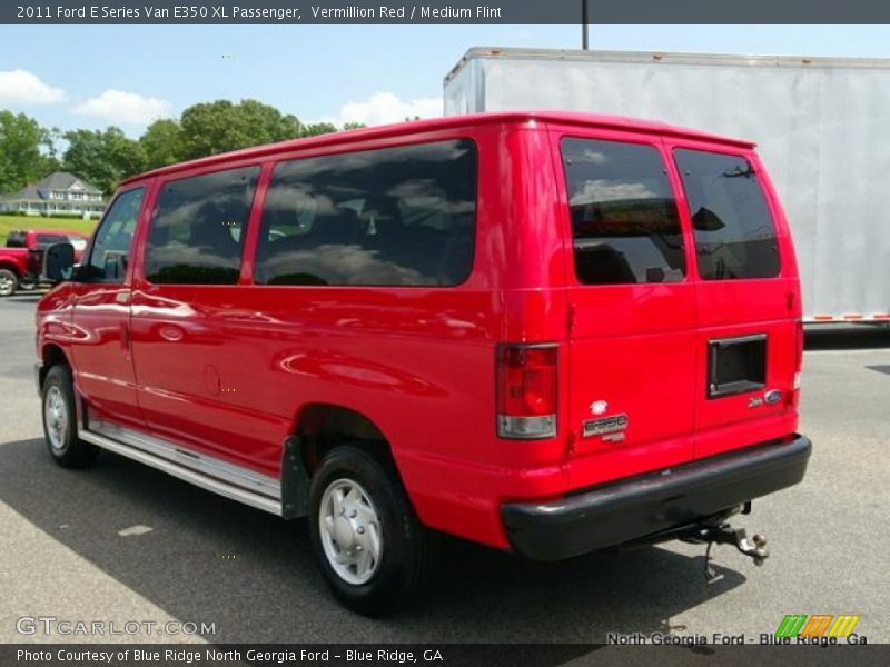 Vermillion Red / Medium Flint 2011 Ford E Series Van E350 XL Passenger