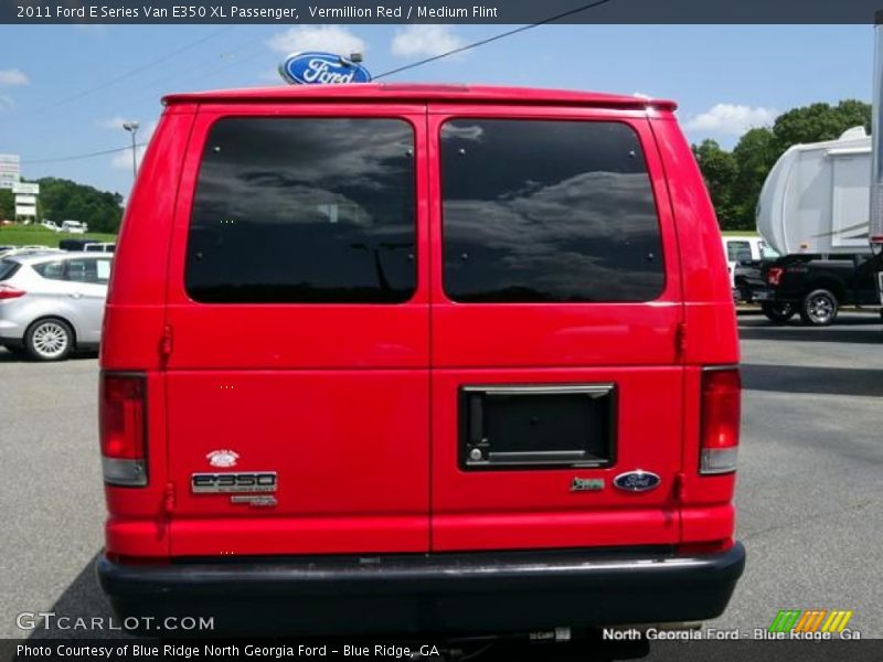 Vermillion Red / Medium Flint 2011 Ford E Series Van E350 XL Passenger