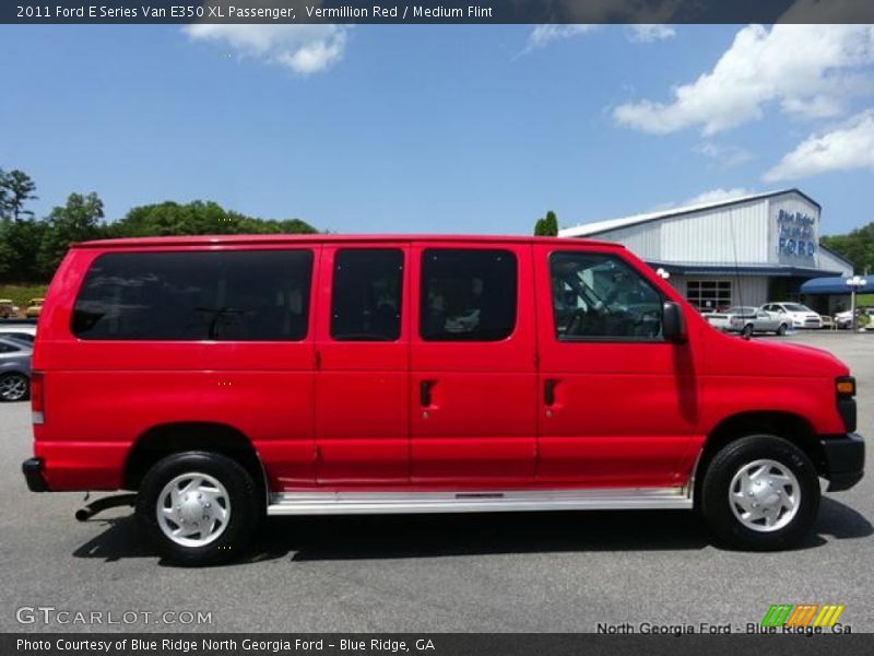 Vermillion Red / Medium Flint 2011 Ford E Series Van E350 XL Passenger