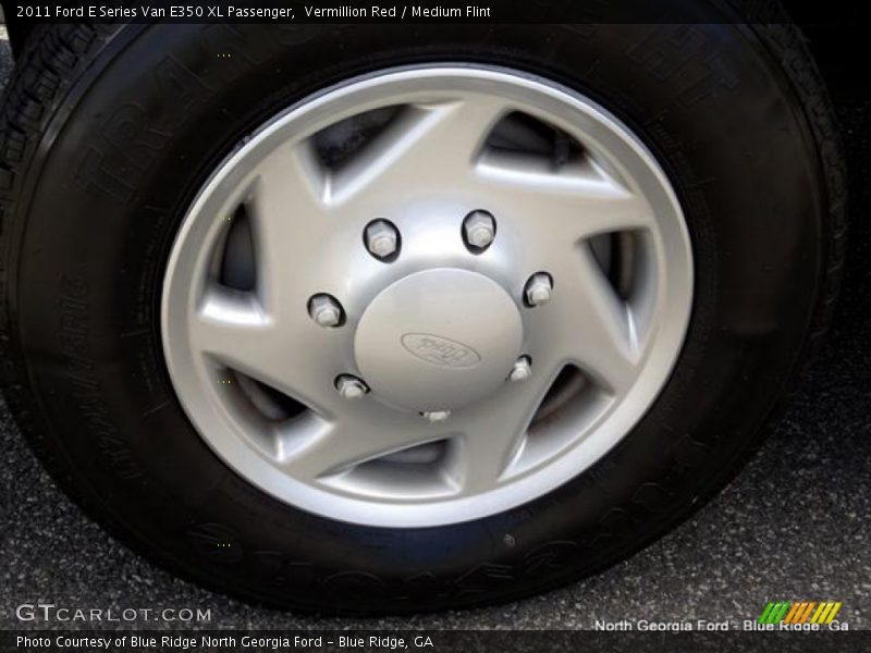 Vermillion Red / Medium Flint 2011 Ford E Series Van E350 XL Passenger