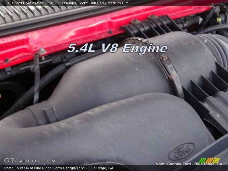 Vermillion Red / Medium Flint 2011 Ford E Series Van E350 XL Passenger