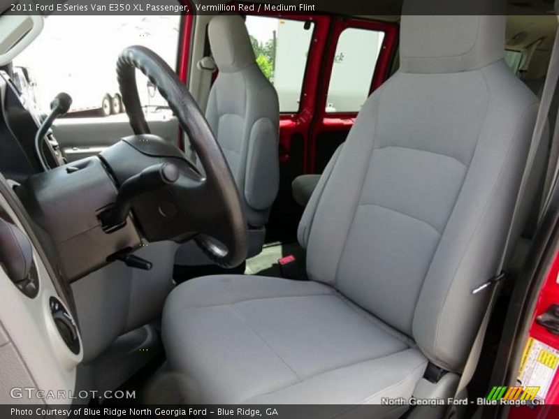 Vermillion Red / Medium Flint 2011 Ford E Series Van E350 XL Passenger