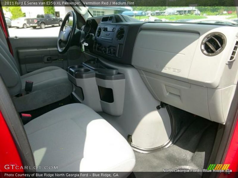Vermillion Red / Medium Flint 2011 Ford E Series Van E350 XL Passenger
