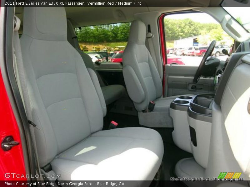 Vermillion Red / Medium Flint 2011 Ford E Series Van E350 XL Passenger