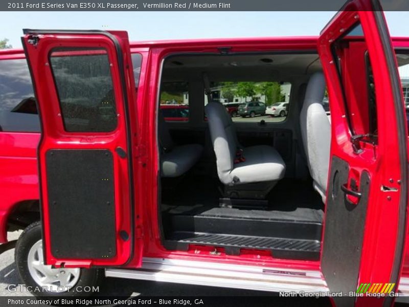Vermillion Red / Medium Flint 2011 Ford E Series Van E350 XL Passenger