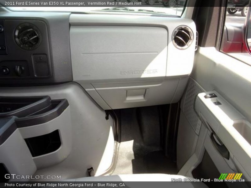 Vermillion Red / Medium Flint 2011 Ford E Series Van E350 XL Passenger