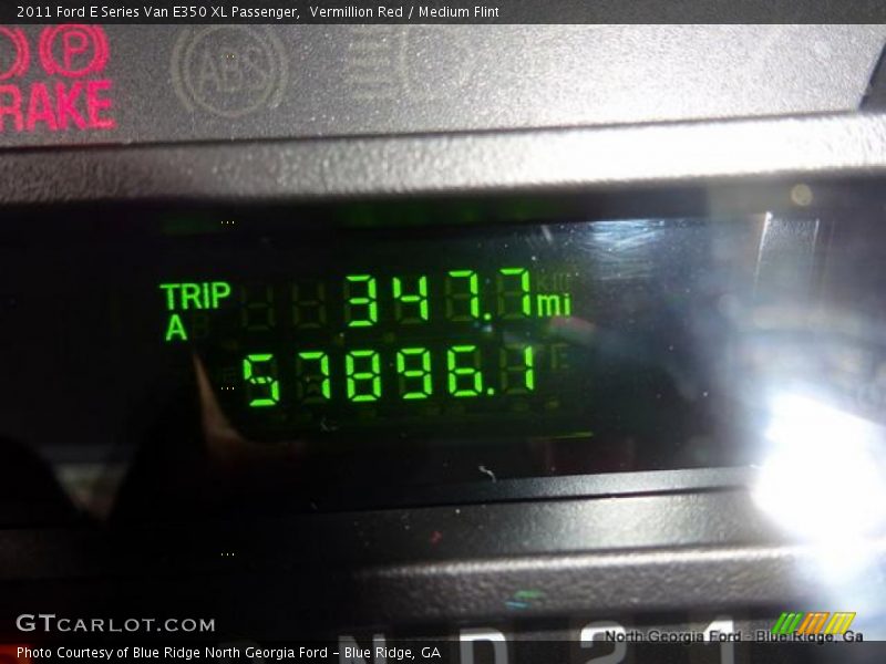 Vermillion Red / Medium Flint 2011 Ford E Series Van E350 XL Passenger