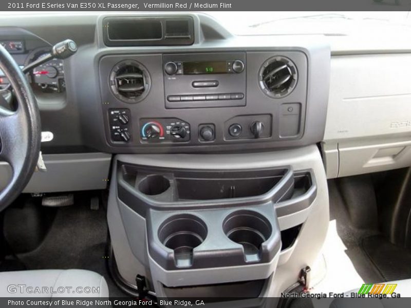 Vermillion Red / Medium Flint 2011 Ford E Series Van E350 XL Passenger