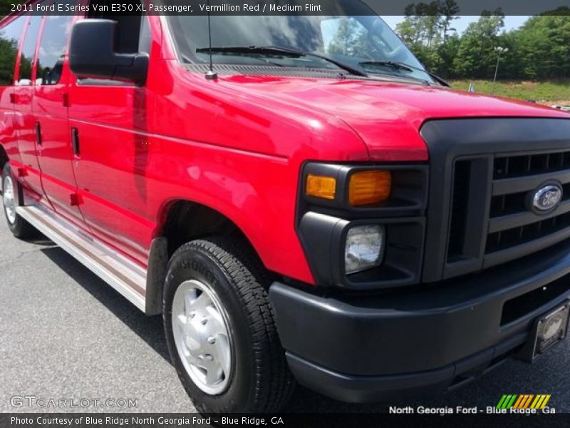 Vermillion Red / Medium Flint 2011 Ford E Series Van E350 XL Passenger