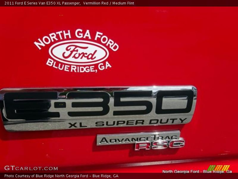 Vermillion Red / Medium Flint 2011 Ford E Series Van E350 XL Passenger