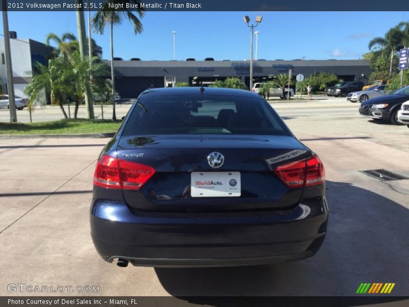 Night Blue Metallic / Titan Black 2012 Volkswagen Passat 2.5L S