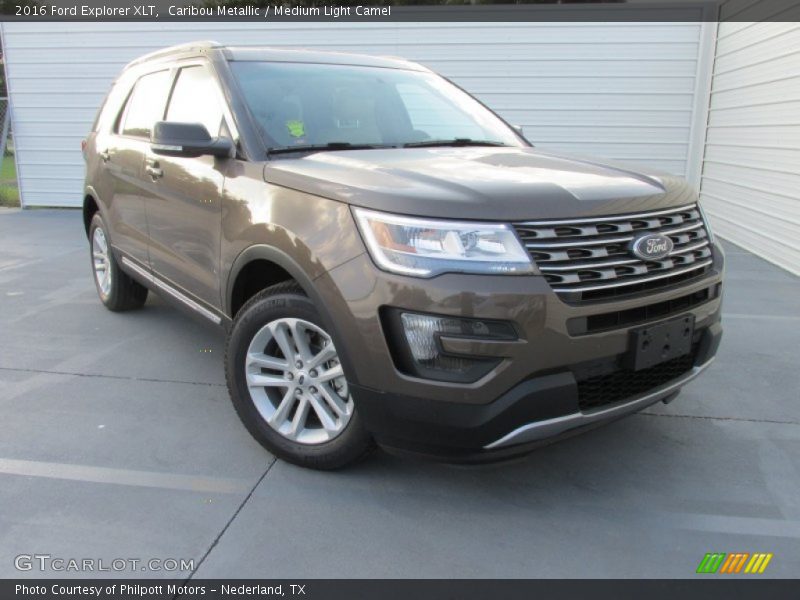 Caribou Metallic / Medium Light Camel 2016 Ford Explorer XLT