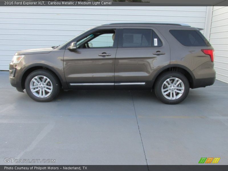 Caribou Metallic / Medium Light Camel 2016 Ford Explorer XLT