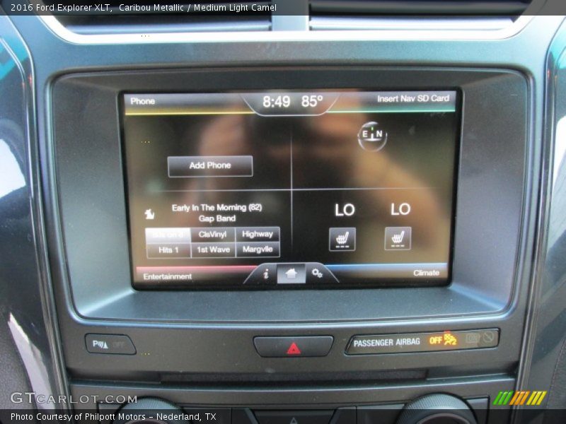 Controls of 2016 Explorer XLT