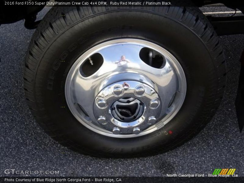 Ruby Red Metallic / Platinum Black 2016 Ford F350 Super Duty Platinum Crew Cab 4x4 DRW