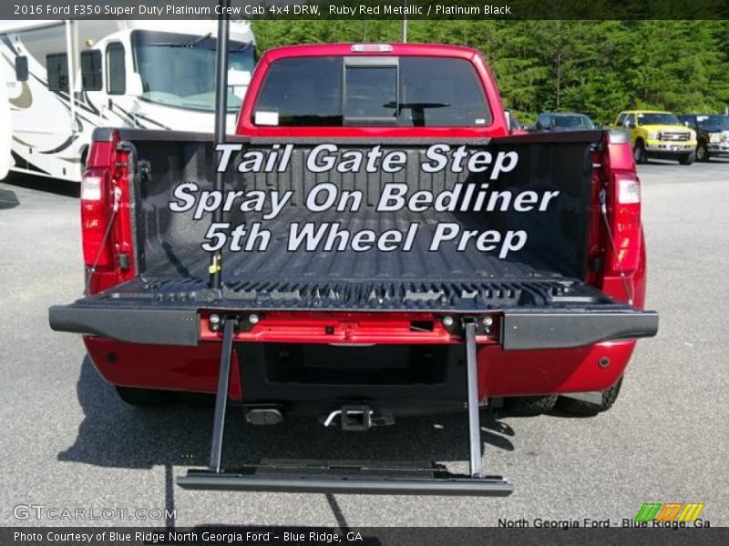 Ruby Red Metallic / Platinum Black 2016 Ford F350 Super Duty Platinum Crew Cab 4x4 DRW