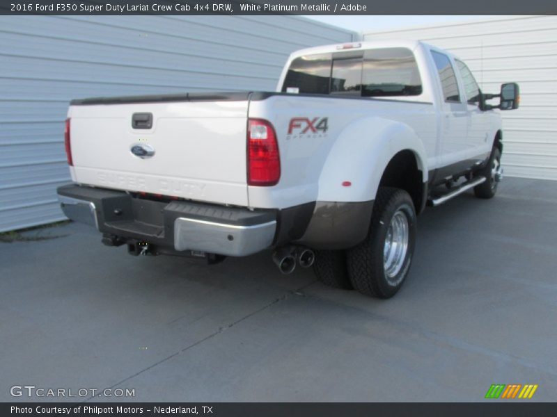 White Platinum Metallic / Adobe 2016 Ford F350 Super Duty Lariat Crew Cab 4x4 DRW