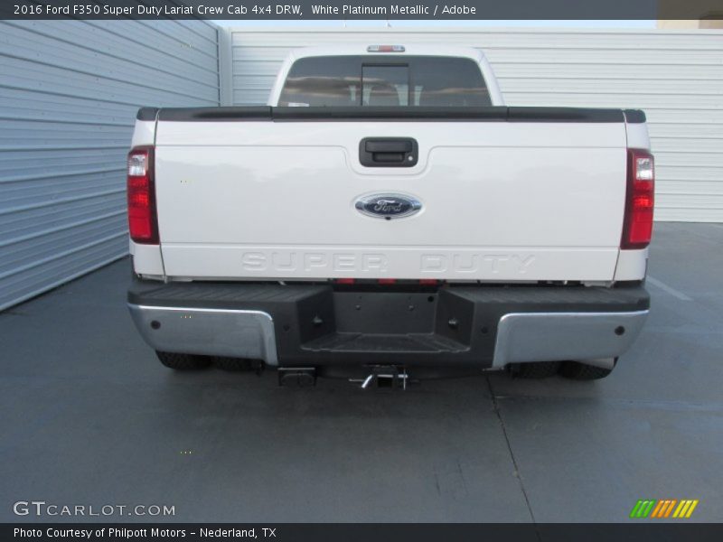 White Platinum Metallic / Adobe 2016 Ford F350 Super Duty Lariat Crew Cab 4x4 DRW