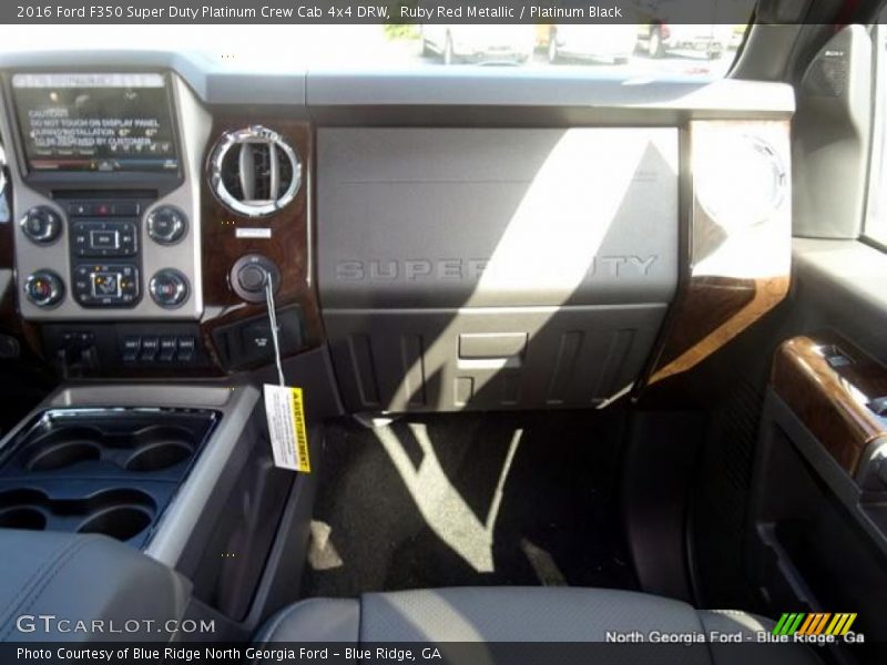 Ruby Red Metallic / Platinum Black 2016 Ford F350 Super Duty Platinum Crew Cab 4x4 DRW