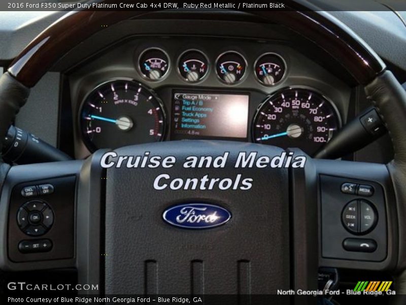 Ruby Red Metallic / Platinum Black 2016 Ford F350 Super Duty Platinum Crew Cab 4x4 DRW