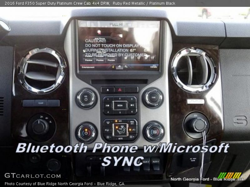 Ruby Red Metallic / Platinum Black 2016 Ford F350 Super Duty Platinum Crew Cab 4x4 DRW