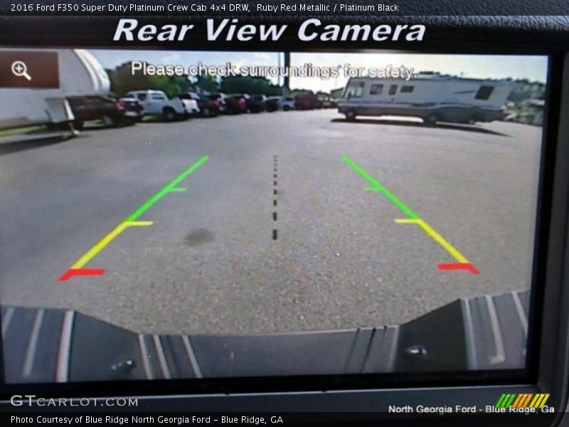 Ruby Red Metallic / Platinum Black 2016 Ford F350 Super Duty Platinum Crew Cab 4x4 DRW