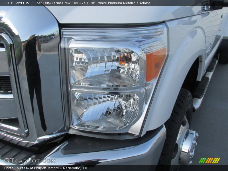 White Platinum Metallic / Adobe 2016 Ford F350 Super Duty Lariat Crew Cab 4x4 DRW