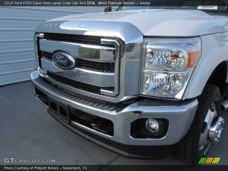 White Platinum Metallic / Adobe 2016 Ford F350 Super Duty Lariat Crew Cab 4x4 DRW