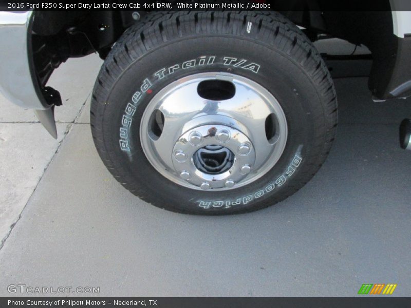 White Platinum Metallic / Adobe 2016 Ford F350 Super Duty Lariat Crew Cab 4x4 DRW