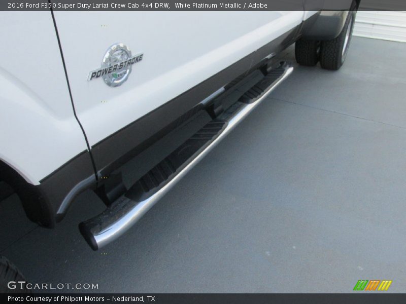 White Platinum Metallic / Adobe 2016 Ford F350 Super Duty Lariat Crew Cab 4x4 DRW