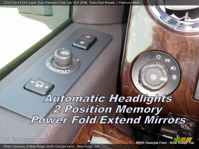 Ruby Red Metallic / Platinum Black 2016 Ford F350 Super Duty Platinum Crew Cab 4x4 DRW