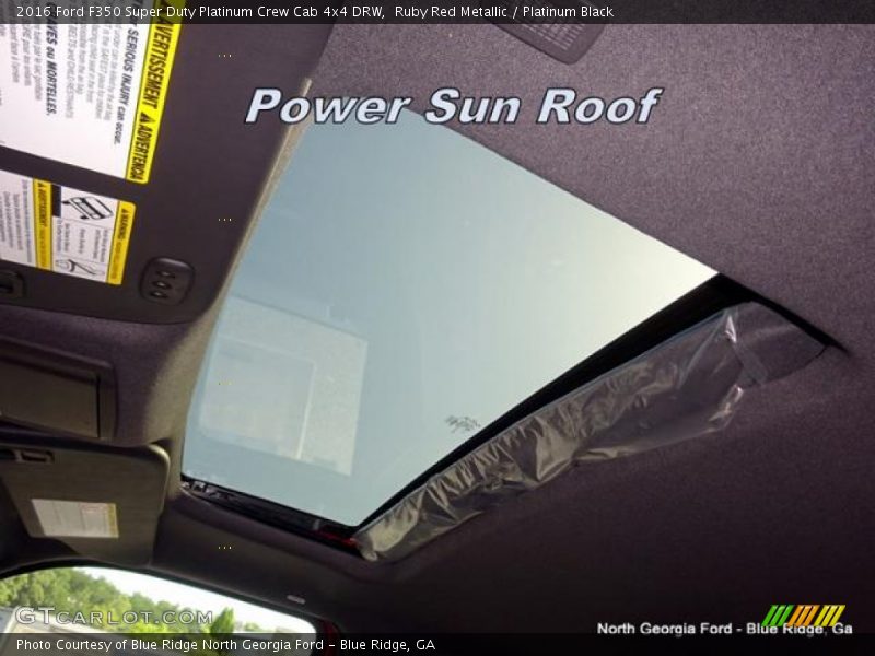 Ruby Red Metallic / Platinum Black 2016 Ford F350 Super Duty Platinum Crew Cab 4x4 DRW
