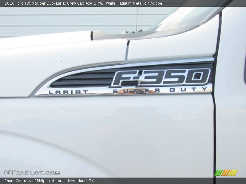 White Platinum Metallic / Adobe 2016 Ford F350 Super Duty Lariat Crew Cab 4x4 DRW