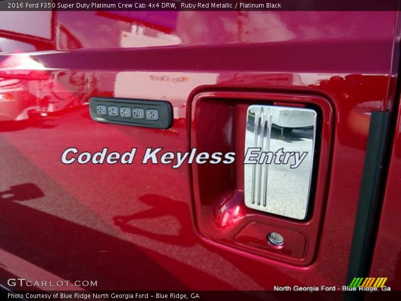 Ruby Red Metallic / Platinum Black 2016 Ford F350 Super Duty Platinum Crew Cab 4x4 DRW