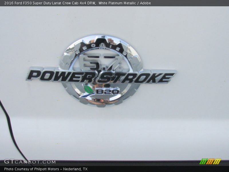 White Platinum Metallic / Adobe 2016 Ford F350 Super Duty Lariat Crew Cab 4x4 DRW