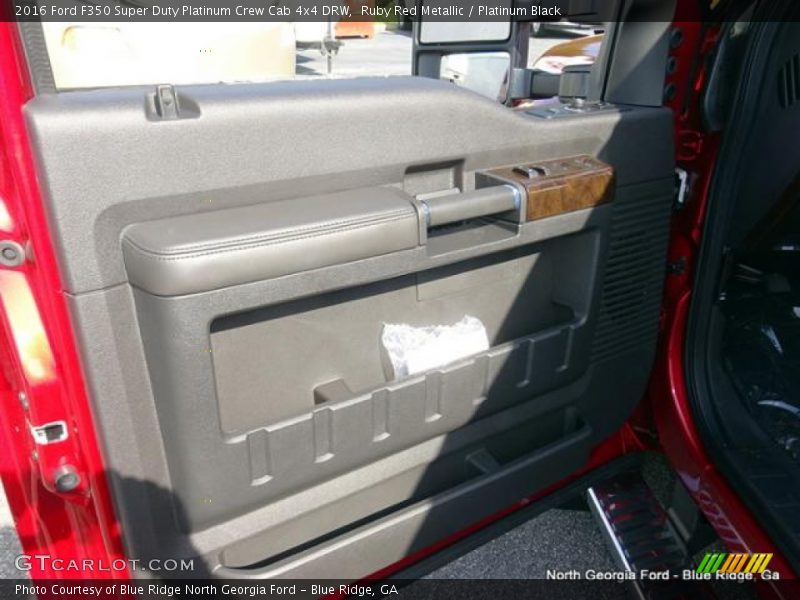 Ruby Red Metallic / Platinum Black 2016 Ford F350 Super Duty Platinum Crew Cab 4x4 DRW