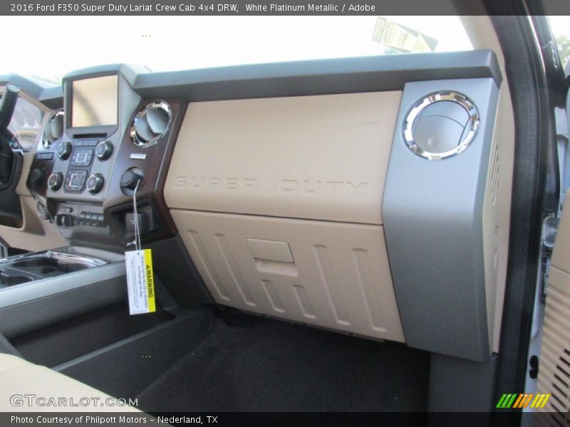 White Platinum Metallic / Adobe 2016 Ford F350 Super Duty Lariat Crew Cab 4x4 DRW