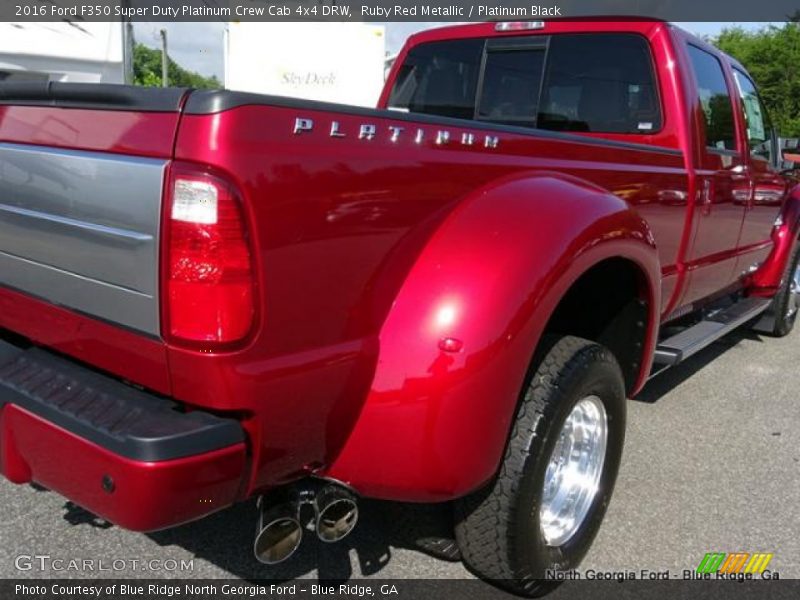 Ruby Red Metallic / Platinum Black 2016 Ford F350 Super Duty Platinum Crew Cab 4x4 DRW