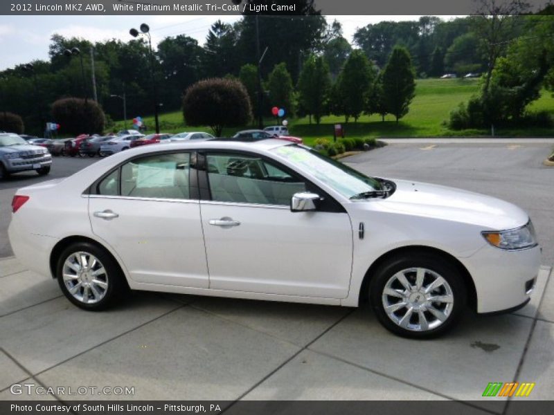 White Platinum Metallic Tri-Coat / Light Camel 2012 Lincoln MKZ AWD