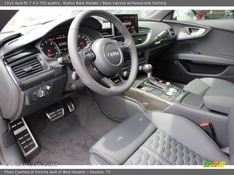  2016 RS 7 4.0 TFSI quattro Black Valcona w/Honeycomb Stitching Interior