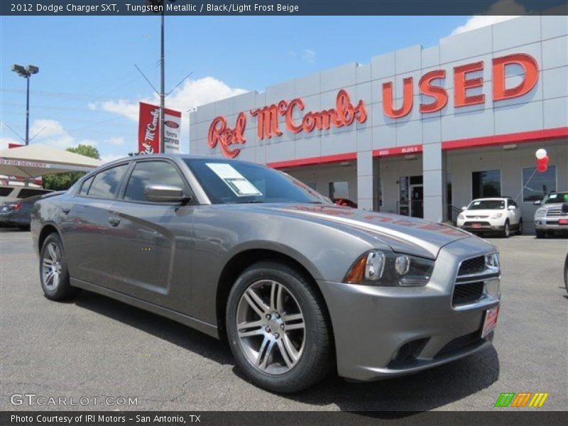 Tungsten Metallic / Black/Light Frost Beige 2012 Dodge Charger SXT