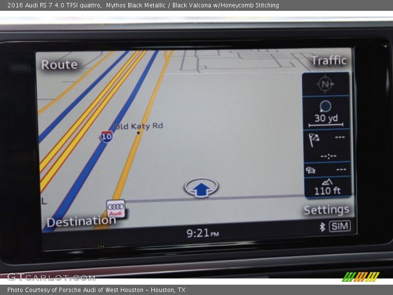 Navigation of 2016 RS 7 4.0 TFSI quattro