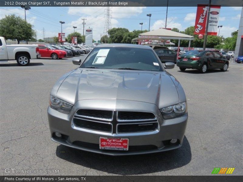 Tungsten Metallic / Black/Light Frost Beige 2012 Dodge Charger SXT