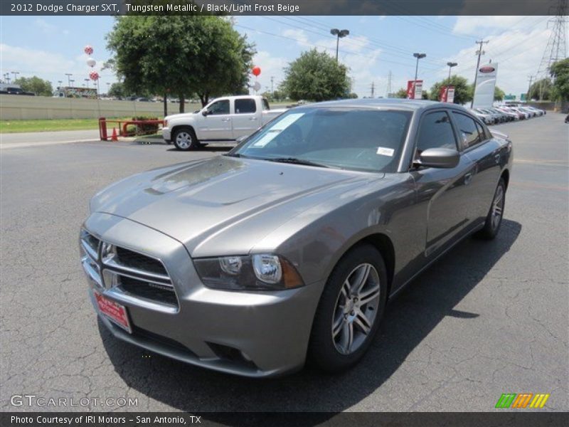Tungsten Metallic / Black/Light Frost Beige 2012 Dodge Charger SXT
